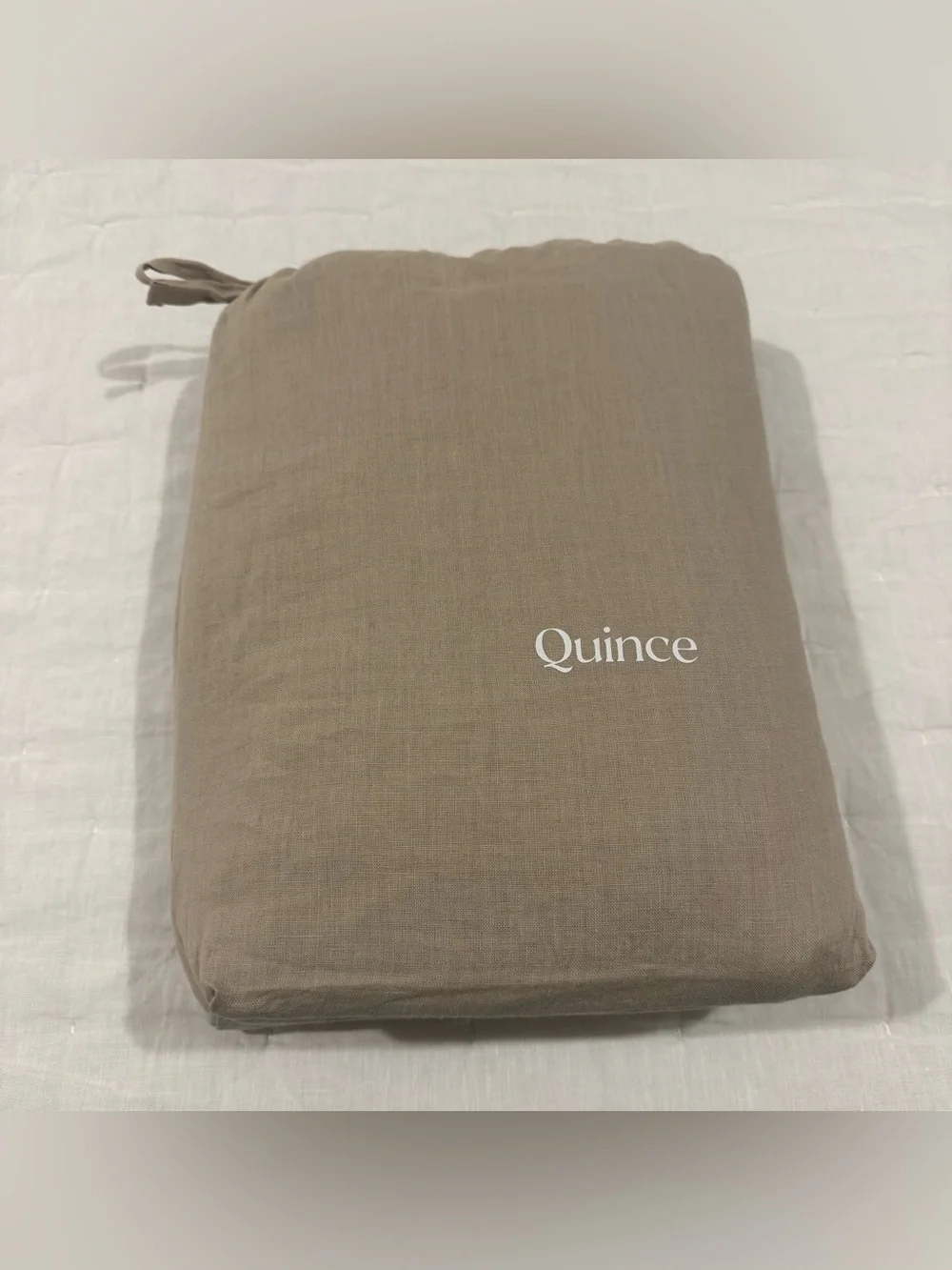New Quince European Linen Duvet Cover Set King/CalKing MSRP 214 Toffee